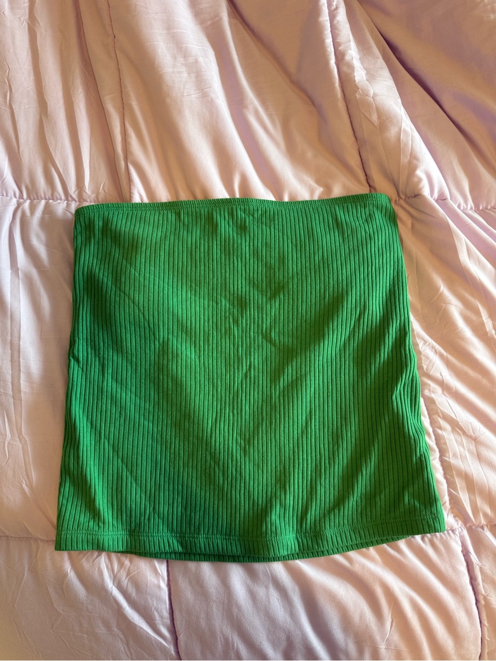 Old Navy Green Ribbed Mini Tube Top